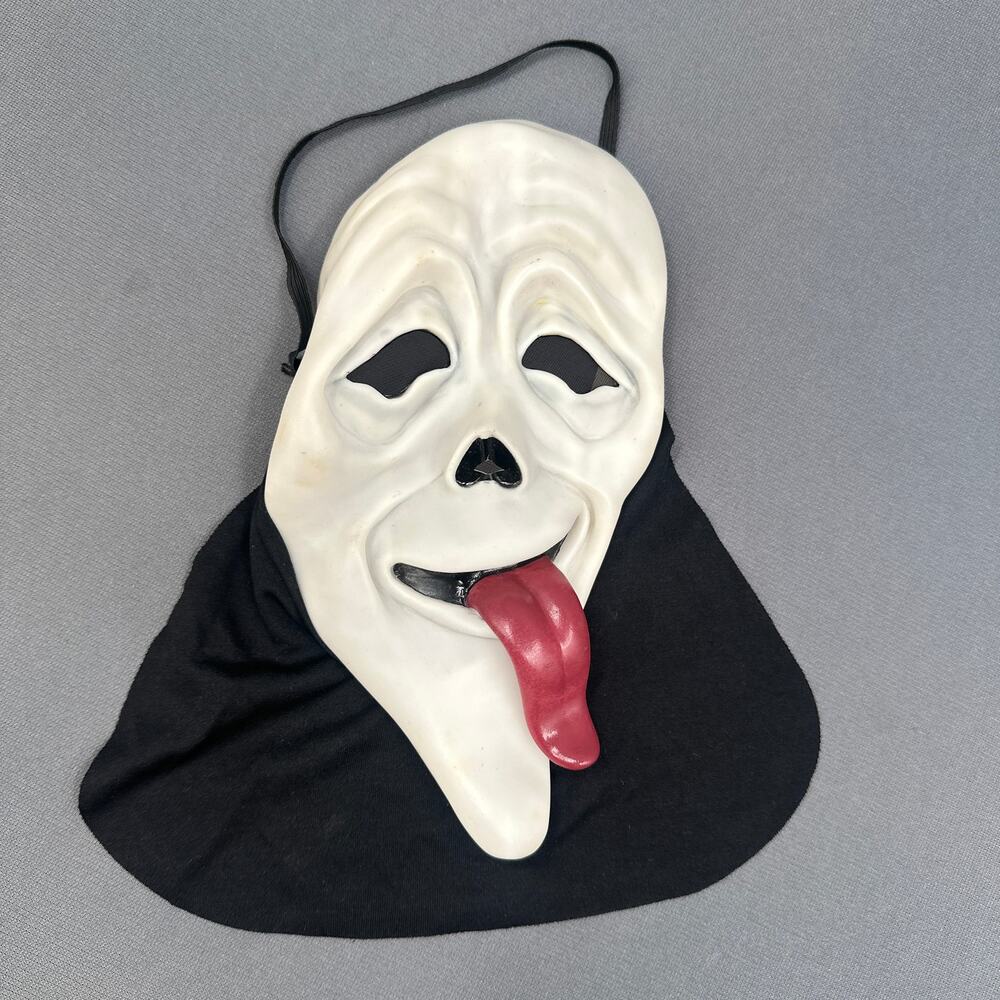 VTG Easter Unlimited Halloween Mask Tongue Out Ghost Face Parody Funny Costume
